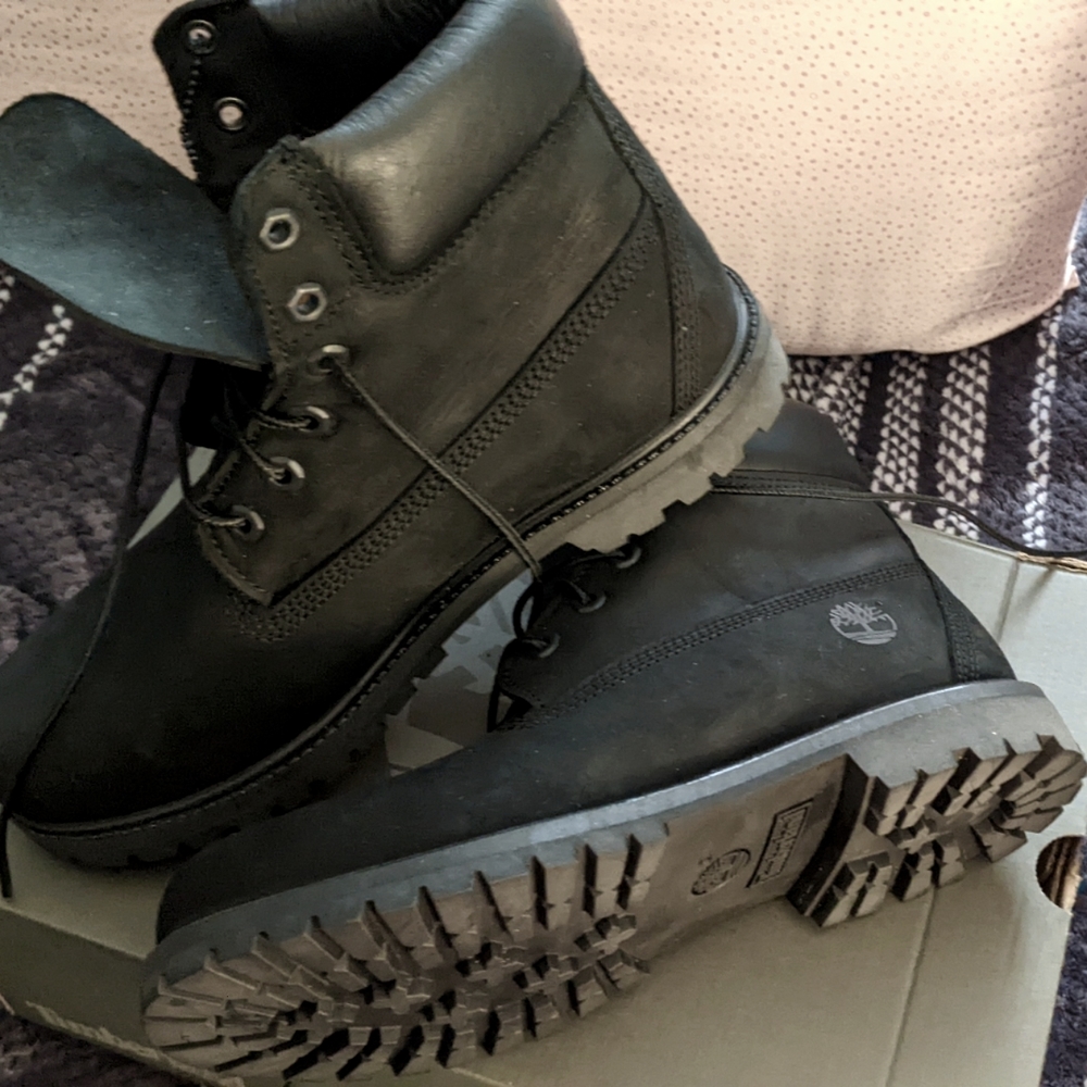 Timberland Premium black nubuck leather boots women's sz 10